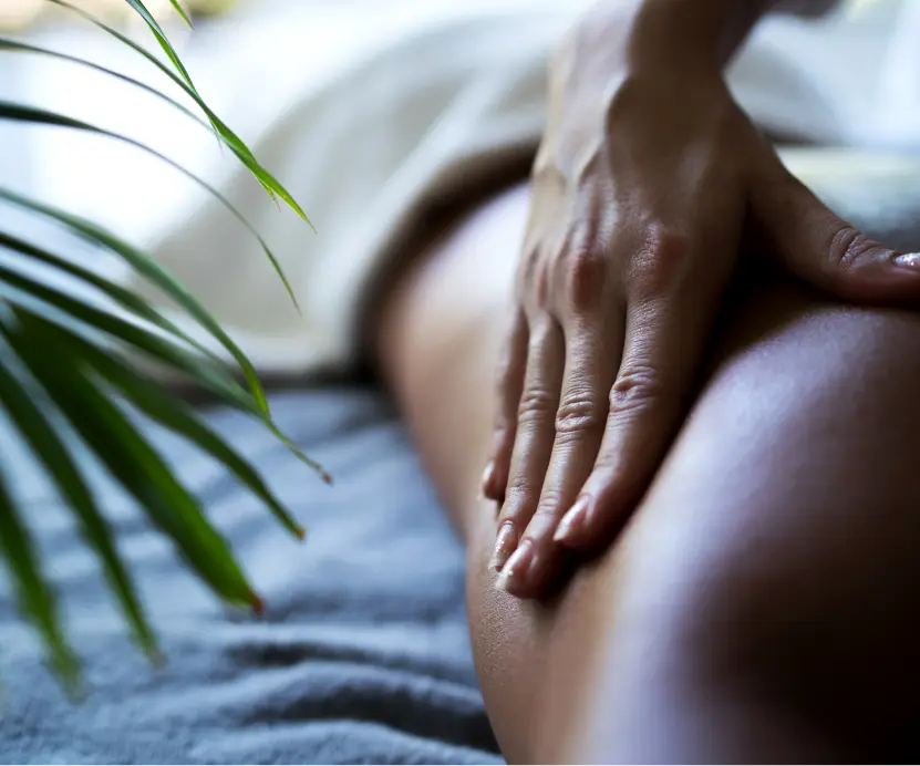 Women having deep tissue sports massage for sports recovery