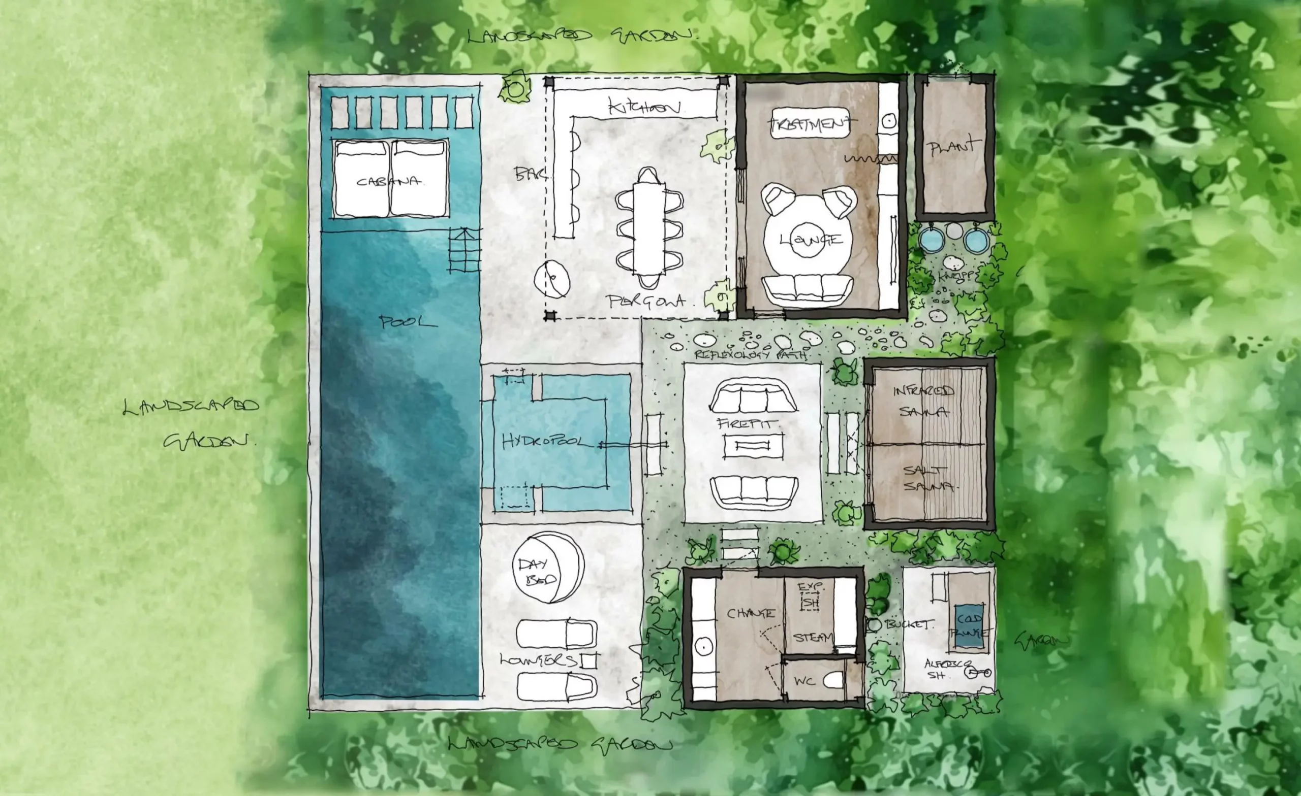 Alfrespa Spa Garden plan