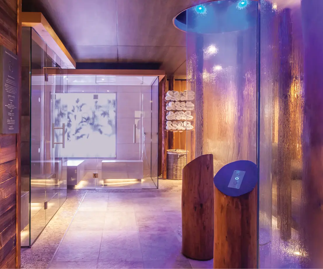 Champneys Spa Experience shower and Sauna